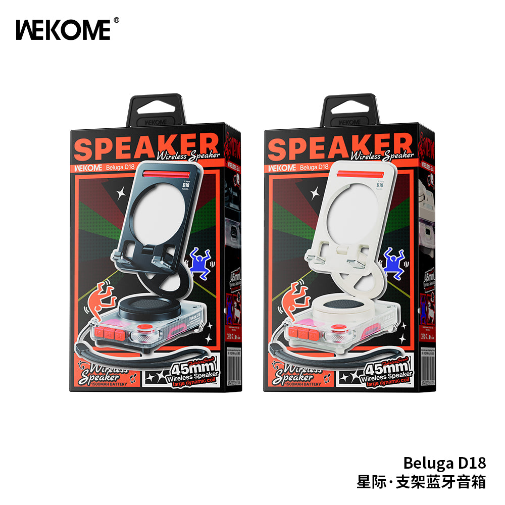 WEKOME Beluga D18 Wireless Speaker with Stand - Portable Bluetooth Speaker with Superior Sound Quality - Saif Al Najmi Kw